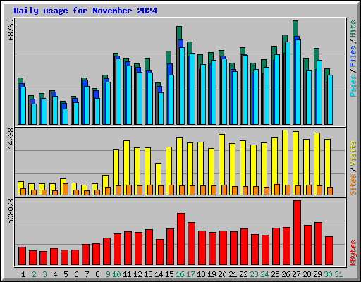 Daily usage for November 2024